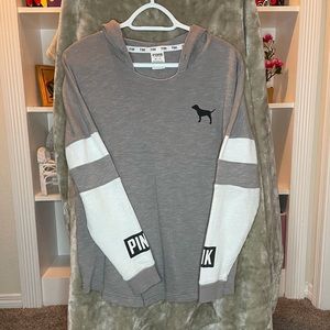 PINK long sleeve shirt with hood